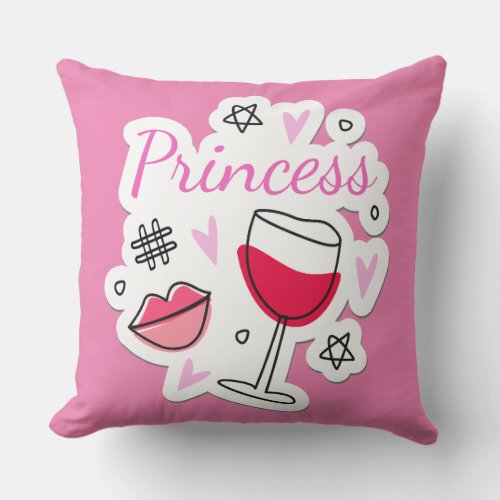 Party Princess Cute Design Throw Pillow