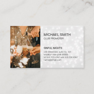 Party Promoter   Club Owner   Event Planner Business Card