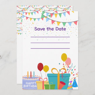 Party Props Colorful Invitation
