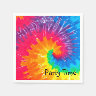 Party Psychedelic Tie Dye Design Napkins