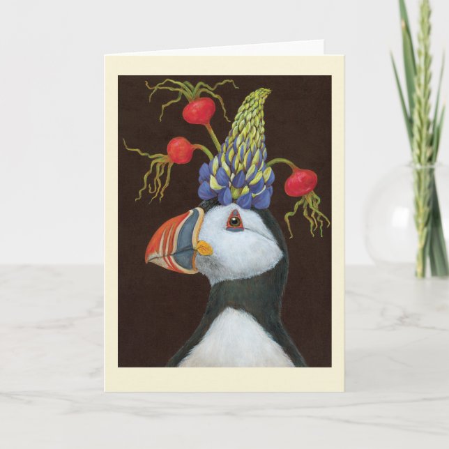 Party Puffin card (Front)