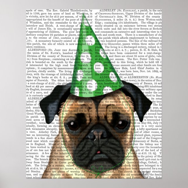 Party Pug Poster (Front)