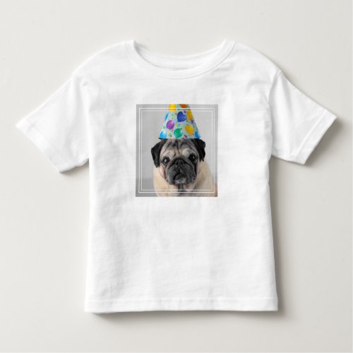 Party Pug Toddler T_shirt