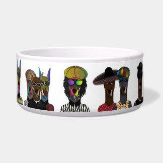 "Party Pups" Designer Pet Bowl – Colorful & Quirky