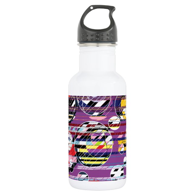 Party Purple Stainless Steel Water Bottle (Front)