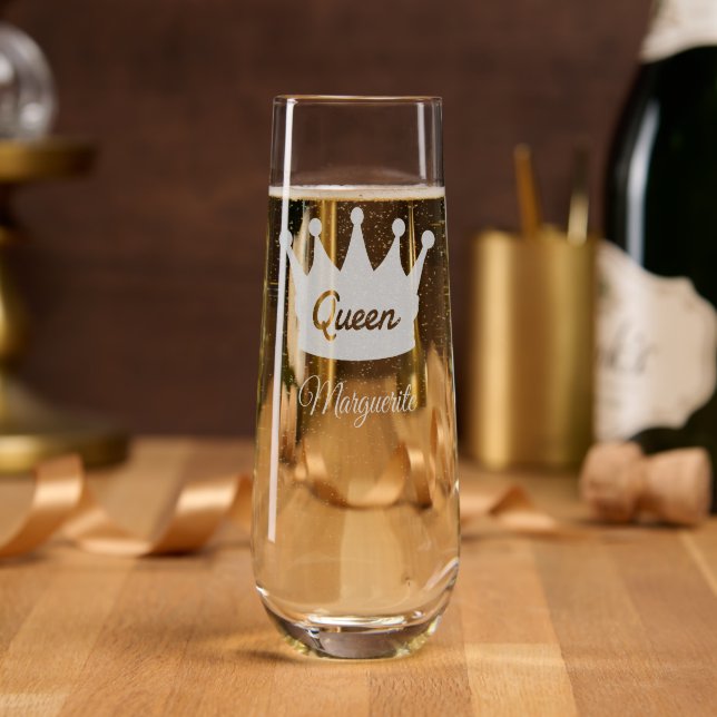 Party Queen Stemless Champagne Flute (Party)