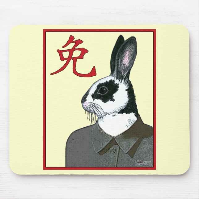 Party Rabbit Mouse Pad (Front)