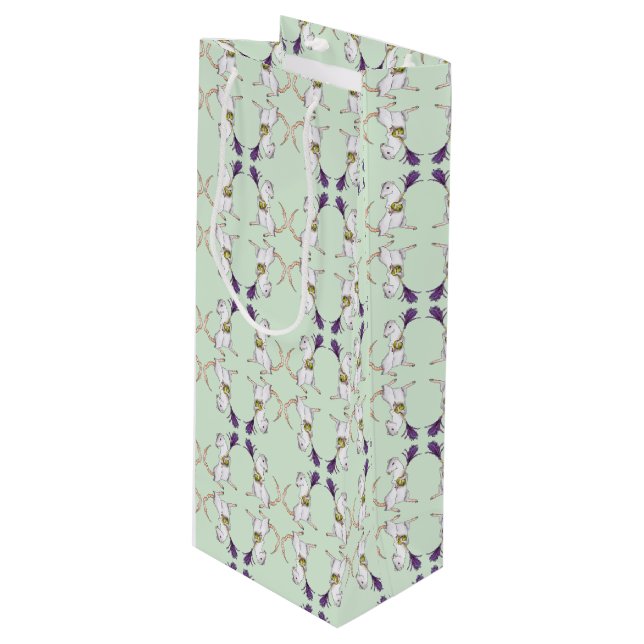 Party rat wine gift bag (Front Angled)