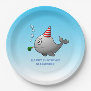 Party-ready Whale Paper Plates