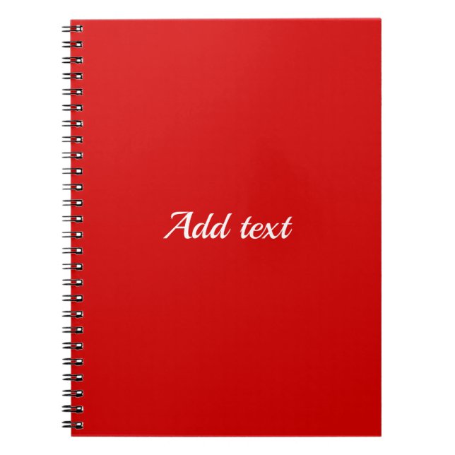 Party red solid color, Template,  Notebook (Front)