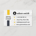 party rental business cards | Zazzle