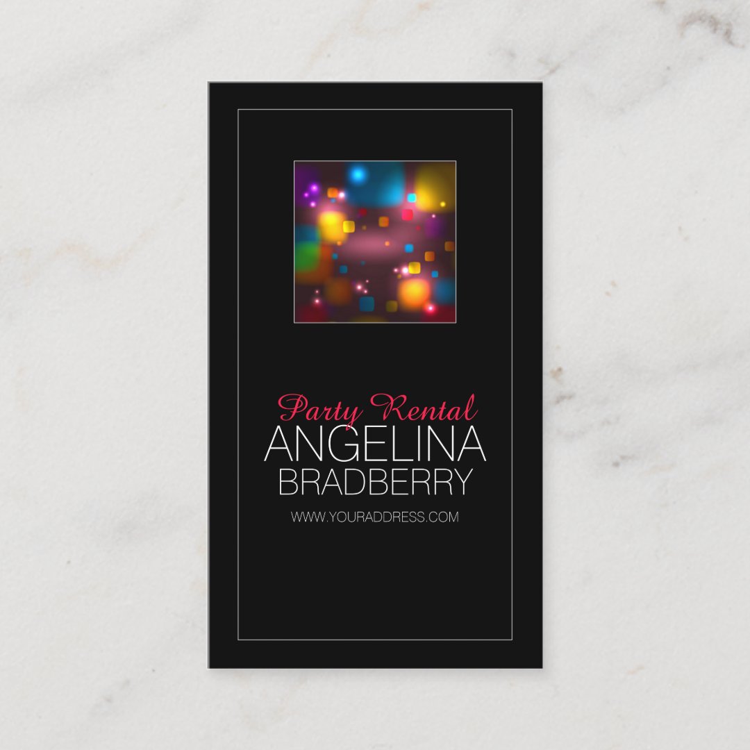 Party Rental Tableware Decor Balloon Supplies Business Card | Zazzle
