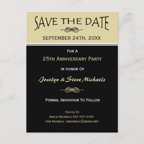 Party Reunion Event Save the Date Postcard