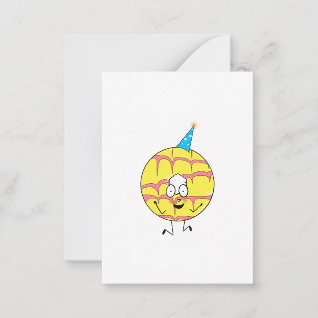 party ring, fun cookie themed note card (Front)