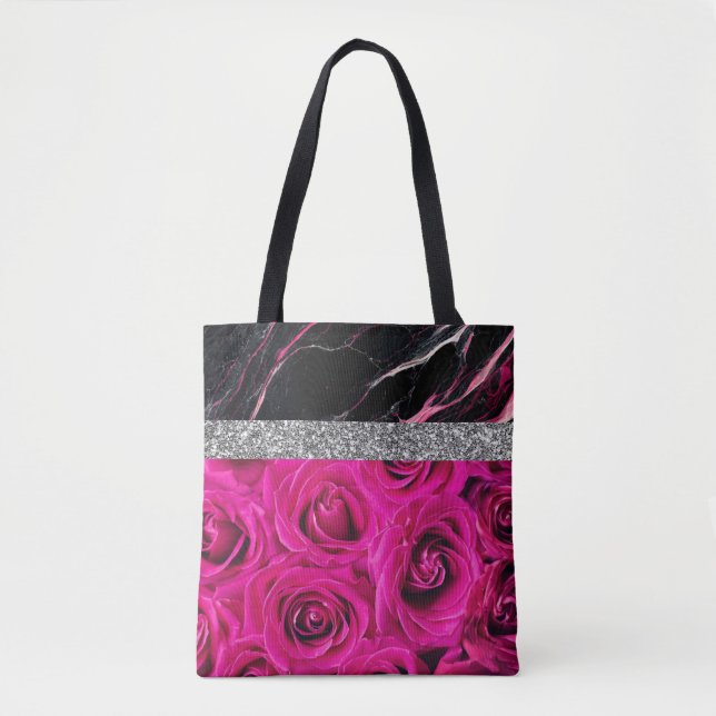 Party Rose gold Drips Chic Pink Blush Tote Bag (Front)