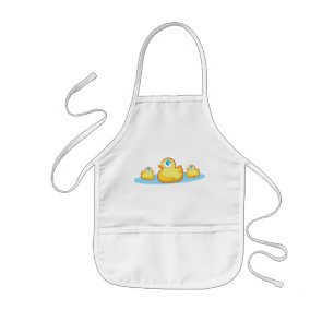 Party rubber duckies in lake apron