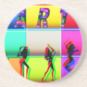 Party Sandstone Coaster