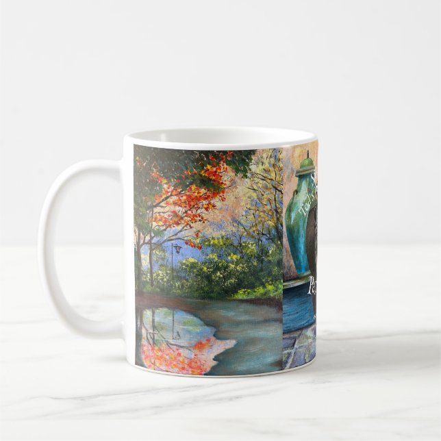 Party Save the Date Tiki Bar Hut Shack Coffee Mug (Left)