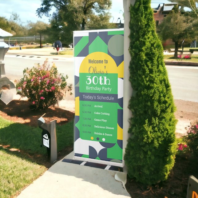 Party Schedule Retractable Banner (Creator Uploaded)