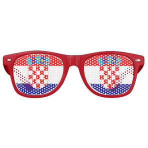 Party Shades, Croatia Sunglasses, Croatian flag Retro Sunglasses