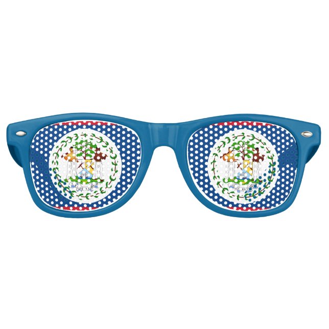 Party Shades Sunglasses - Belize flag (Front)
