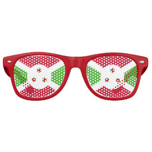 Party Shades Sunglasses - Burundi flag