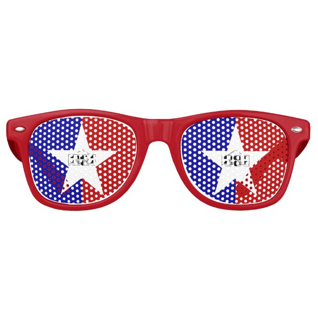 Party Shades Sunglasses - flag of San Antonio (Front)