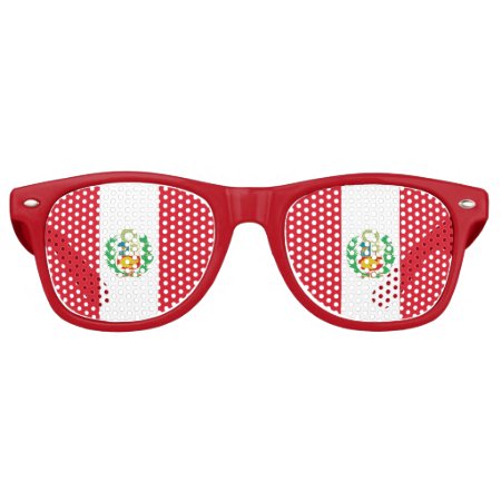 Party Shades Sunglasses - Peru Flag