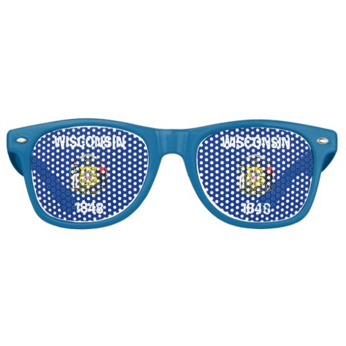 Party Shades Sunglasses _ Wisconsin flag