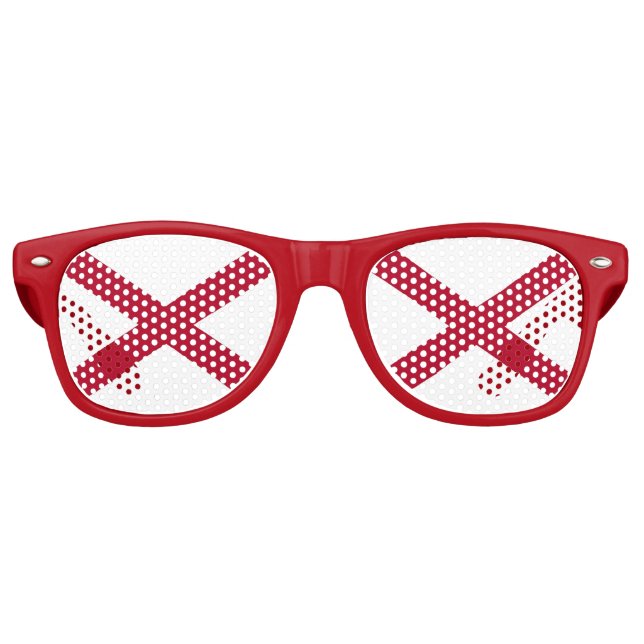 Party Shades Sunglasses with flag of Alabama, USA (Front)