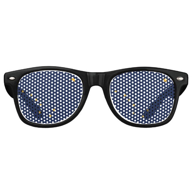 Party Shades Sunglasses with flag of Alaska, USA (Front)