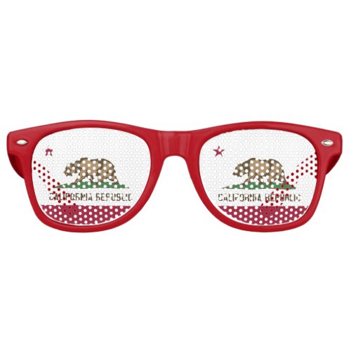 Party Shades Sunglasses with flag of California