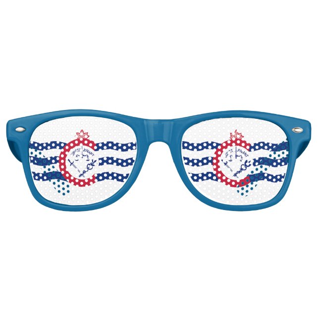 Party Shades Sunglasses with flag of Cincinnati (Front)