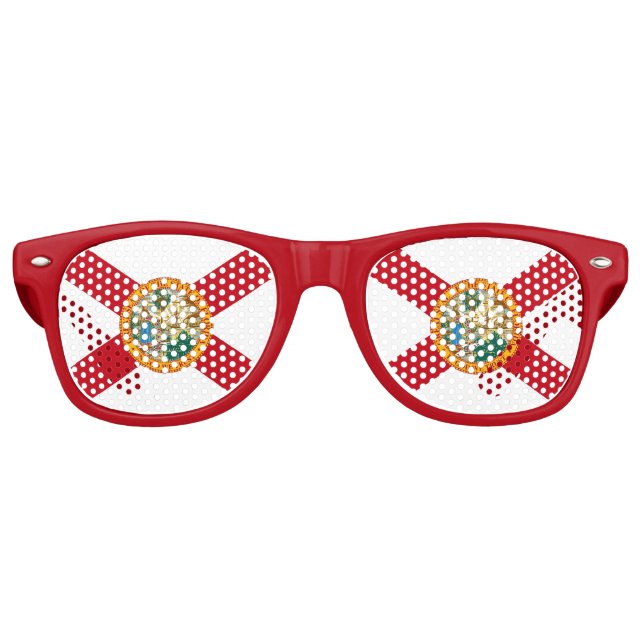 Party Shades Sunglasses with flag of Florida, USA (Front)