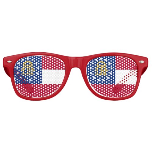 Party Shades Sunglasses with flag of Georgia USA