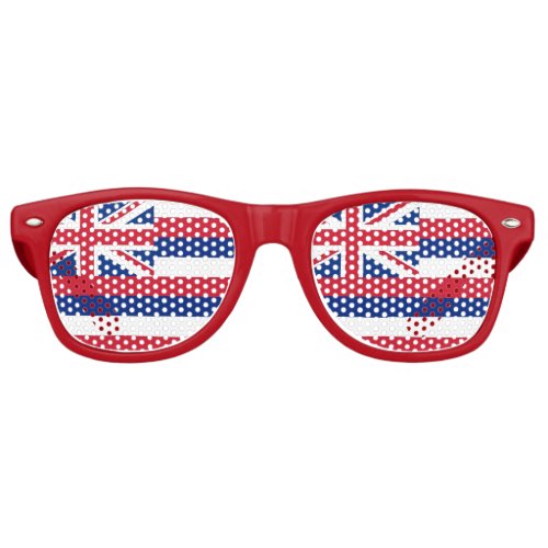Party Shades Sunglasses with flag of Hawaii USA