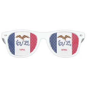 Party Shades Sunglasses with flag of Iowa, USA