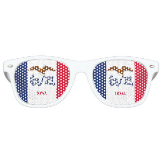 Party Shades Sunglasses with flag of Iowa, USA