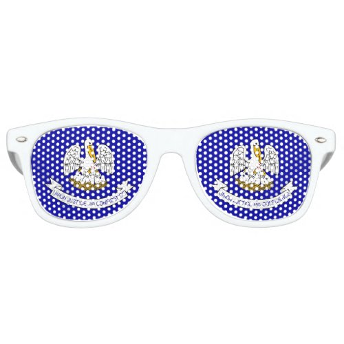 Party Shades Sunglasses with flag of Louisiana USA