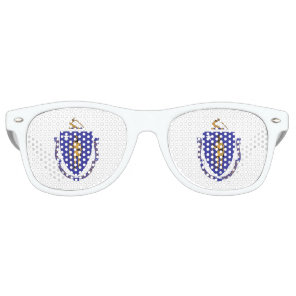 Party Shades Sunglasses with flag of Massachusetts