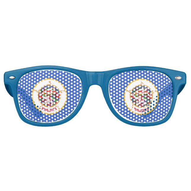 Party Shades Sunglasses with flag of Minnesota USA (Front)