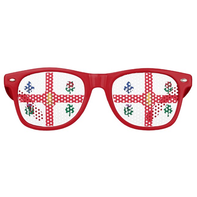 Party Shades Sunglasses with flag of Montreal (Front)