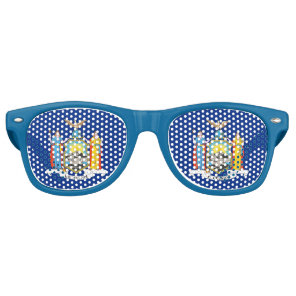 Party Shades Sunglasses with flag of New York