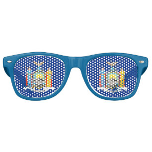 Party Shades Sunglasses with flag of New York