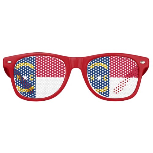 Party Shades Sunglasses with North Carolina flag
