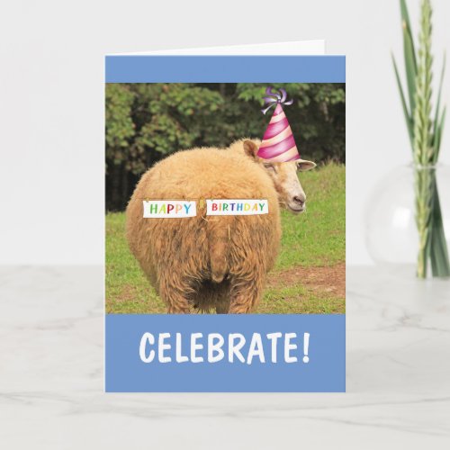 Party Sheep Celebrate Happy Birthday Card