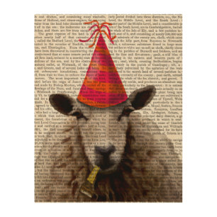 Party Sheep Wood Wall Decor