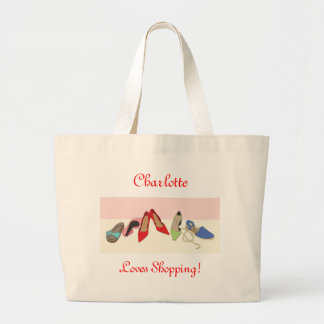 Party Shoes design - personalised Large Tote Bag