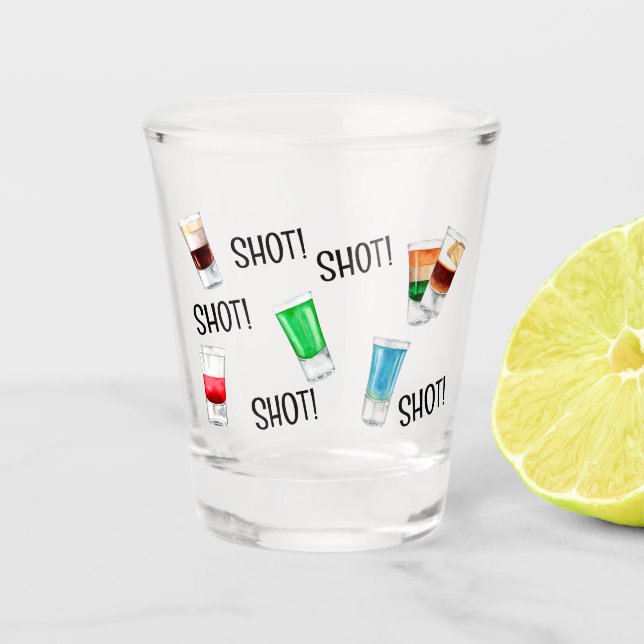 Party Shot Drink Alcohol Cocktail  Funny Shot Glass (Front)