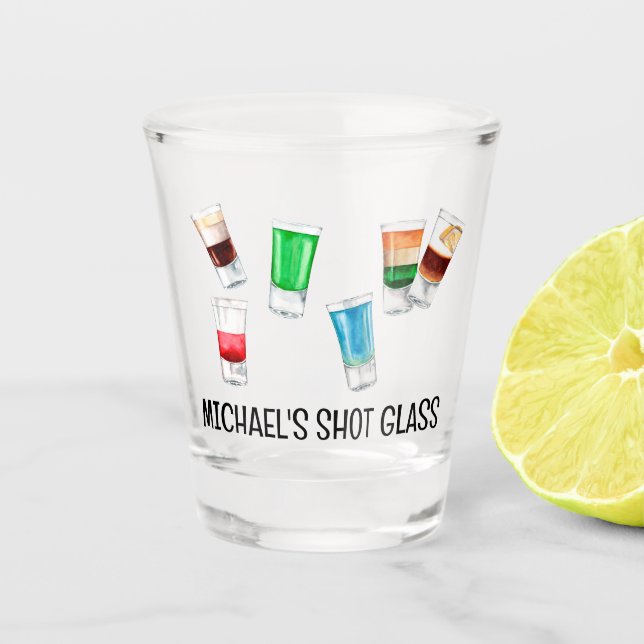 Party Shot Drink Alcohol Party Personalized Gift Glass (Front)